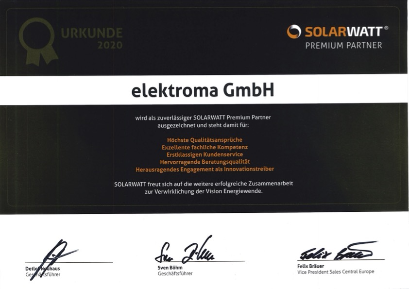 Premiumpaartner SolarWatt - Photovoltaik Hameln